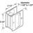 Pocket Door Handle and Pull, 2-1/2 in. L X 1-3/8 in. W X 2-3/4 in. D, Solid (Single Pack)-22899076