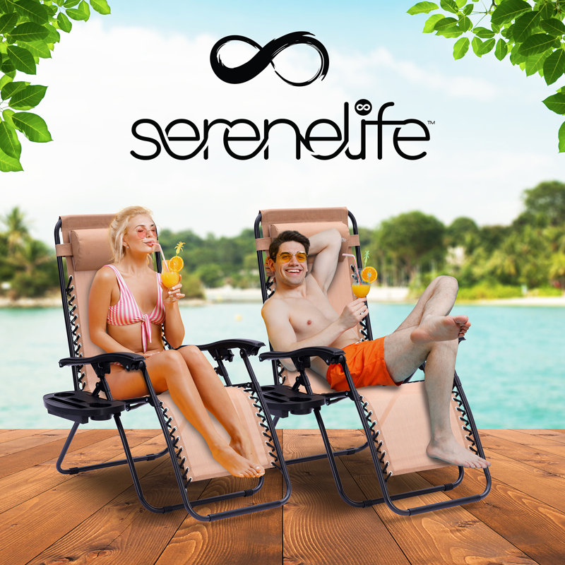 Folding Beach Chair, Cream
