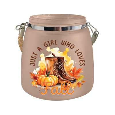 LED Harvest Glass Jar - Girl