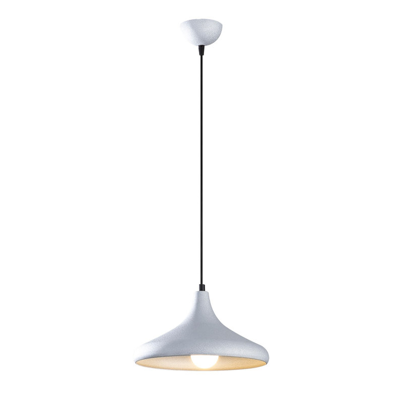 Scandinavian Style Chandelier, Silver Metal Body, 11.8 x 11.8 inches | Height: 44.5 inches, Max 40W E27 Socket | 35.4-inch Cable, Elegant Design for Dining Room & Living Spaces, IP20 Rated, Modern Aesthetic