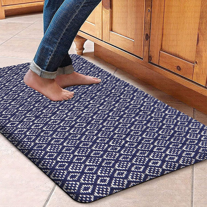 Ensemble de 2 tapis anti-fatigue Joletta, Bleu marine