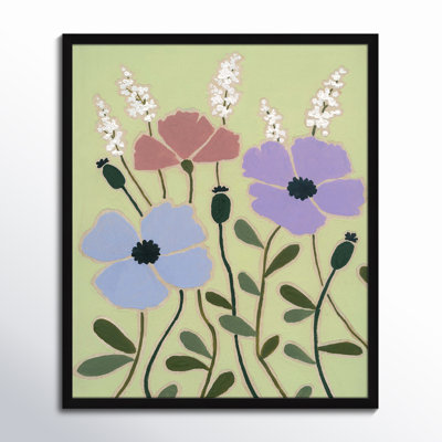 Maura "Woodblock Floral III" Print