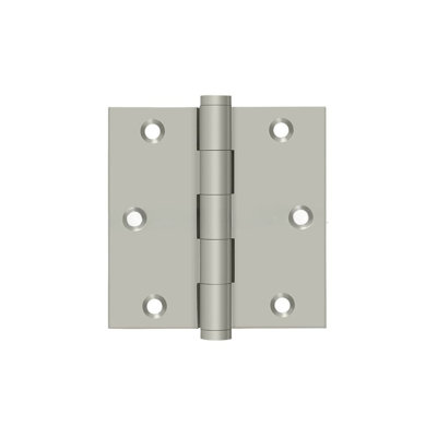 Deltana DSB3515 3-1/2" x 3-1/2" Square Hinge in Brushed Nickel Pair