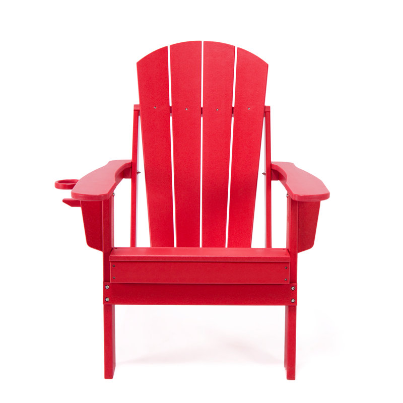 Chaise Adirondack pliante d'extérieur Défino, Rouge