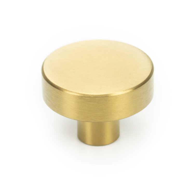 Modern Fluted Brushed Brushed Brass Cabinet Knob + Reviews