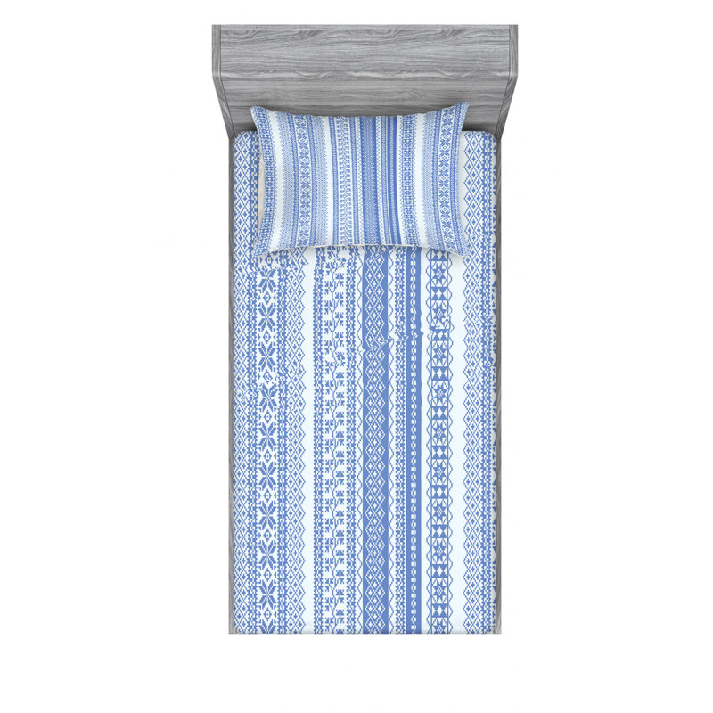 Microfiber Fitted Sheet, Twin Fitted Sheet with 1 Pillowcase