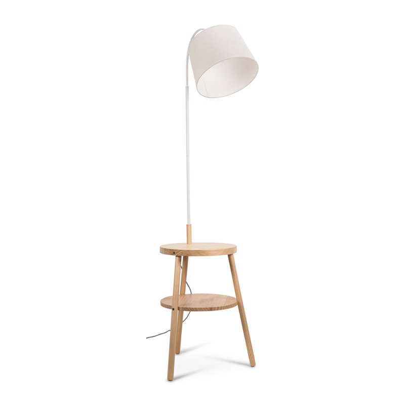 Lompico 167cm Traditional Floor Lamp, White