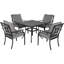 Elieen 4 - Person Patio Dining Set with Square Table , Cushions Included