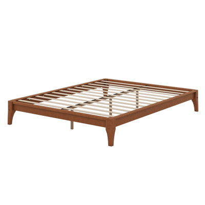 Wood Platform Bed Frame, With Slat Support