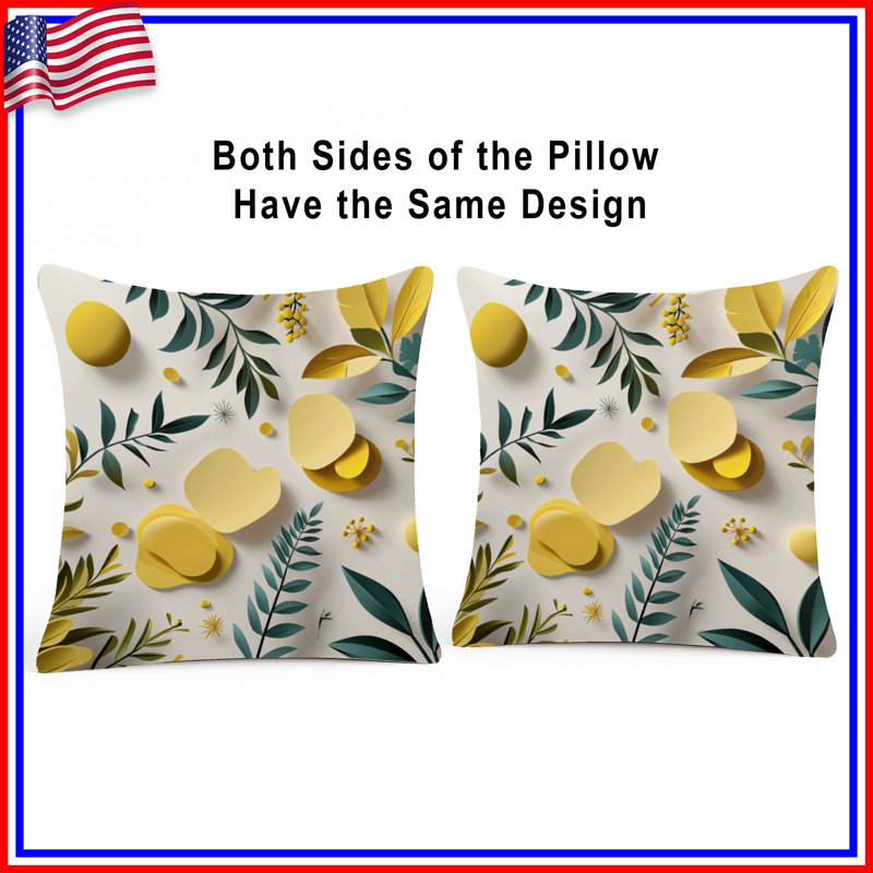 Coussin Botanical, 14 X 14 pouces
