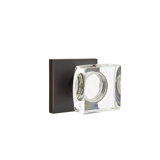 Passage Modern Square Crystal Knob with Square Rose