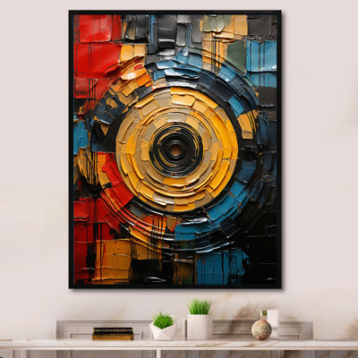 Musique sur toile, impression de mosaïque de disque vinyle
