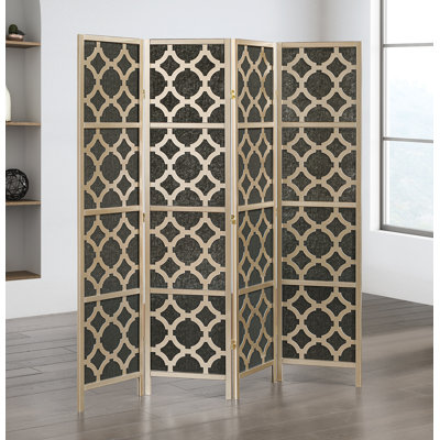 Virelle 4-panel Room Divider, Decorative Folding Freestanding Privacy Screen