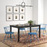 Stackhouse 60" Finish Dining Set - 5-Piece, Black Dining Table And Low Back Windsor Dining Chairs