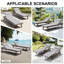 Coussins de chaise longue d'extérieur L 72 po x l 21 po avec repose-tête et attaches (ensemble de 2)-2072303577-2072303579
