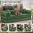 78.7" King-Size Futon Bed Corduroy Convertible Sleeper Sofa Floor Futon Couch With 2 Pillows - No Assembly Required-1194771798-1191607240
