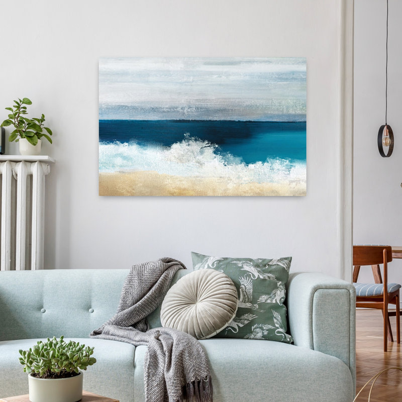 Beachfront Abstract Coastal Wall Art Print, 60.96cm H x 91.44cm W