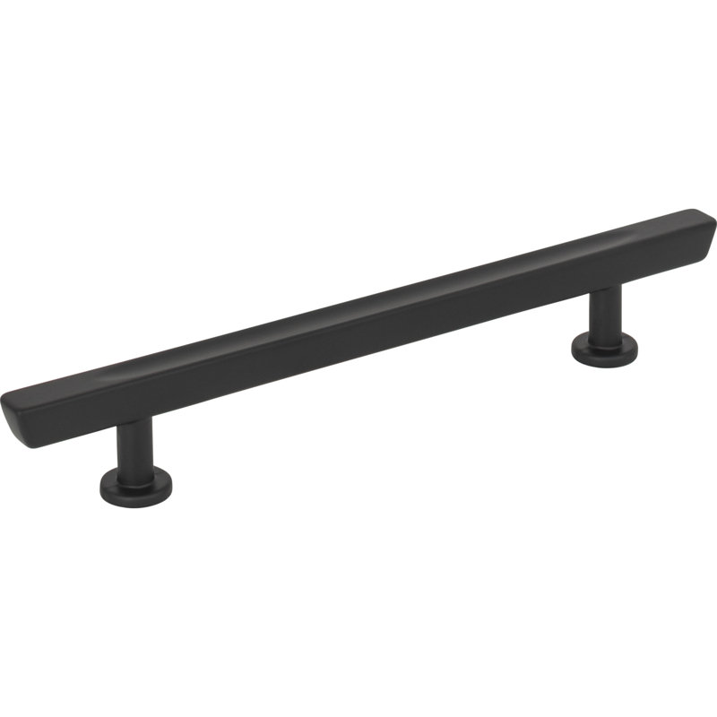 Thin Square Bar Pull, Matte Black,  5 1/16"