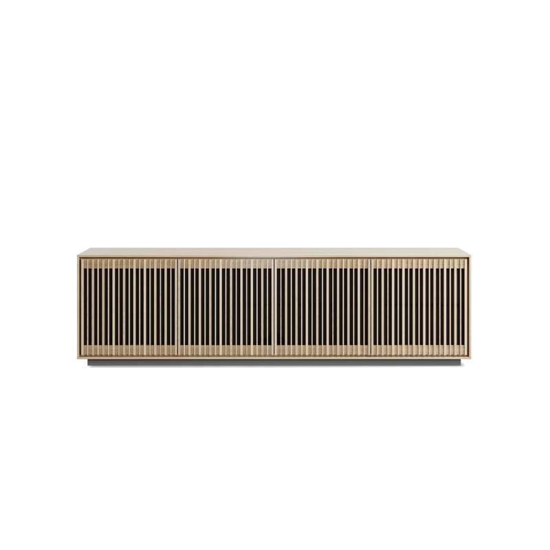 Profile 4-Door Media Storage Cabinet, Washed Oak