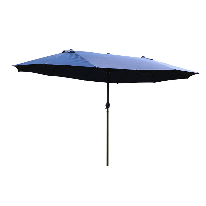 Brenndan 455cm X 265cm Rectangular Market Parasol, Blue