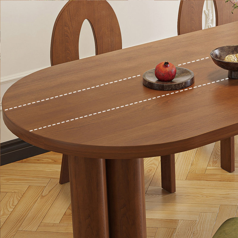 Ensemble de table en bois massif de style français rétro, H 29,52 po x L 55,11 po x l 27,55 po