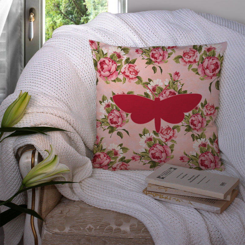  Coussin décoratif roses 14 "Moth Shabby Elegance, Rose