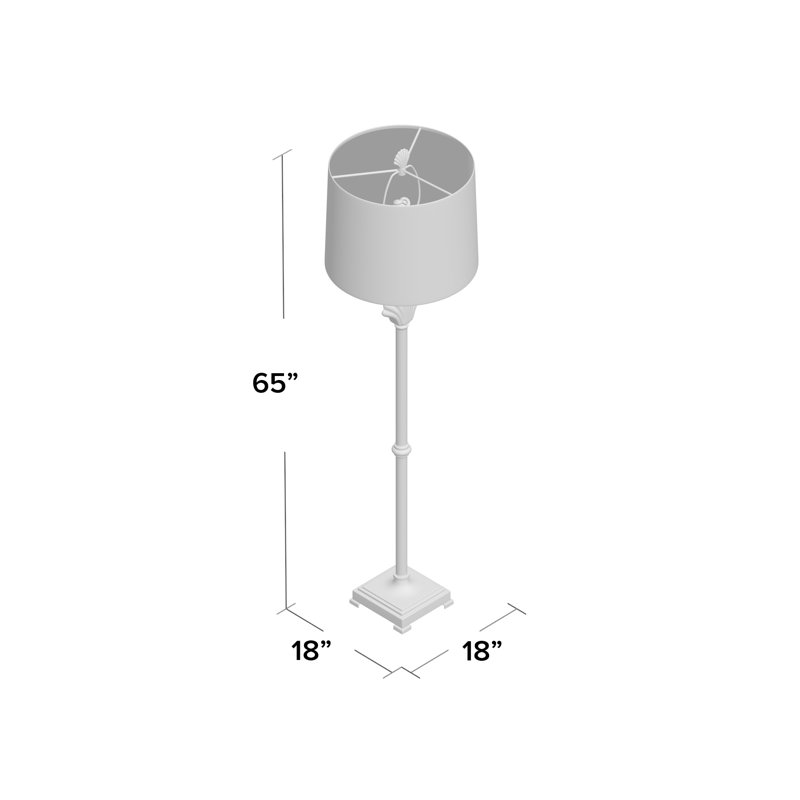 Lampe sur pied 65 po Addilynn Clamshell
