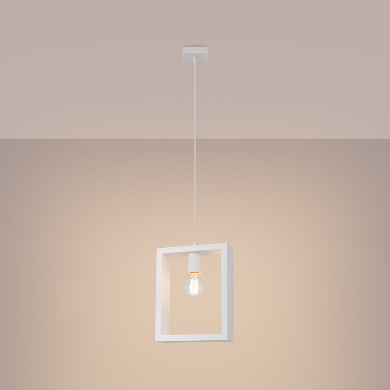 1 - Light Stainless Steel Pendant, White