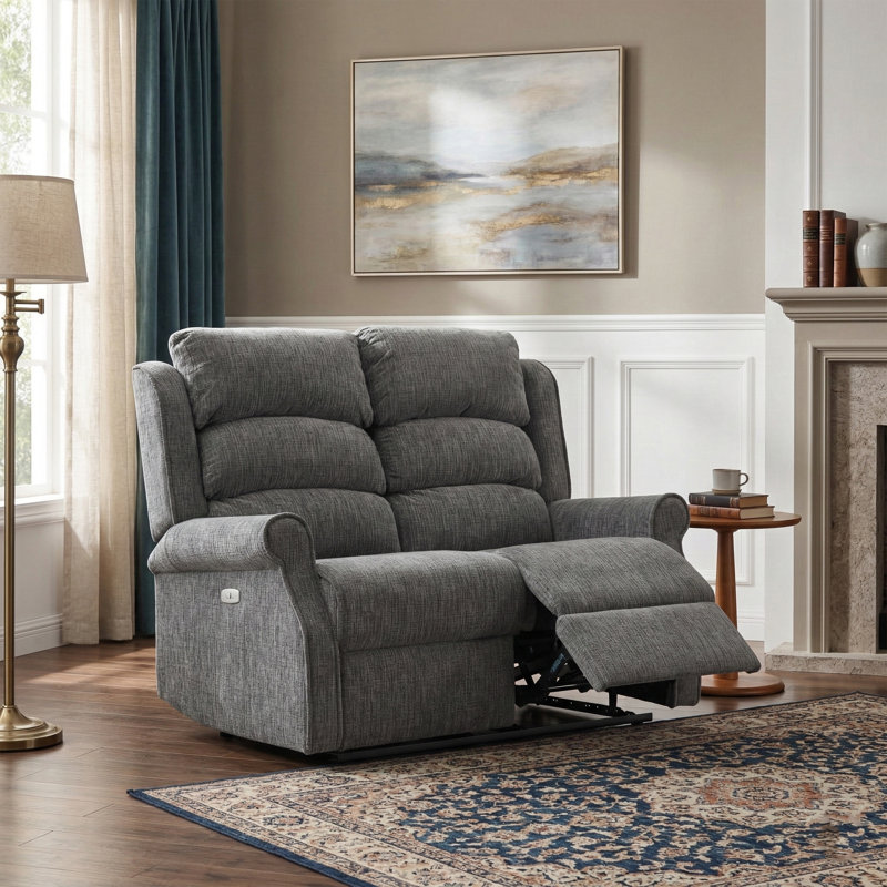 Constantino 2 Seater Electric Reclining Loveseat, Grey