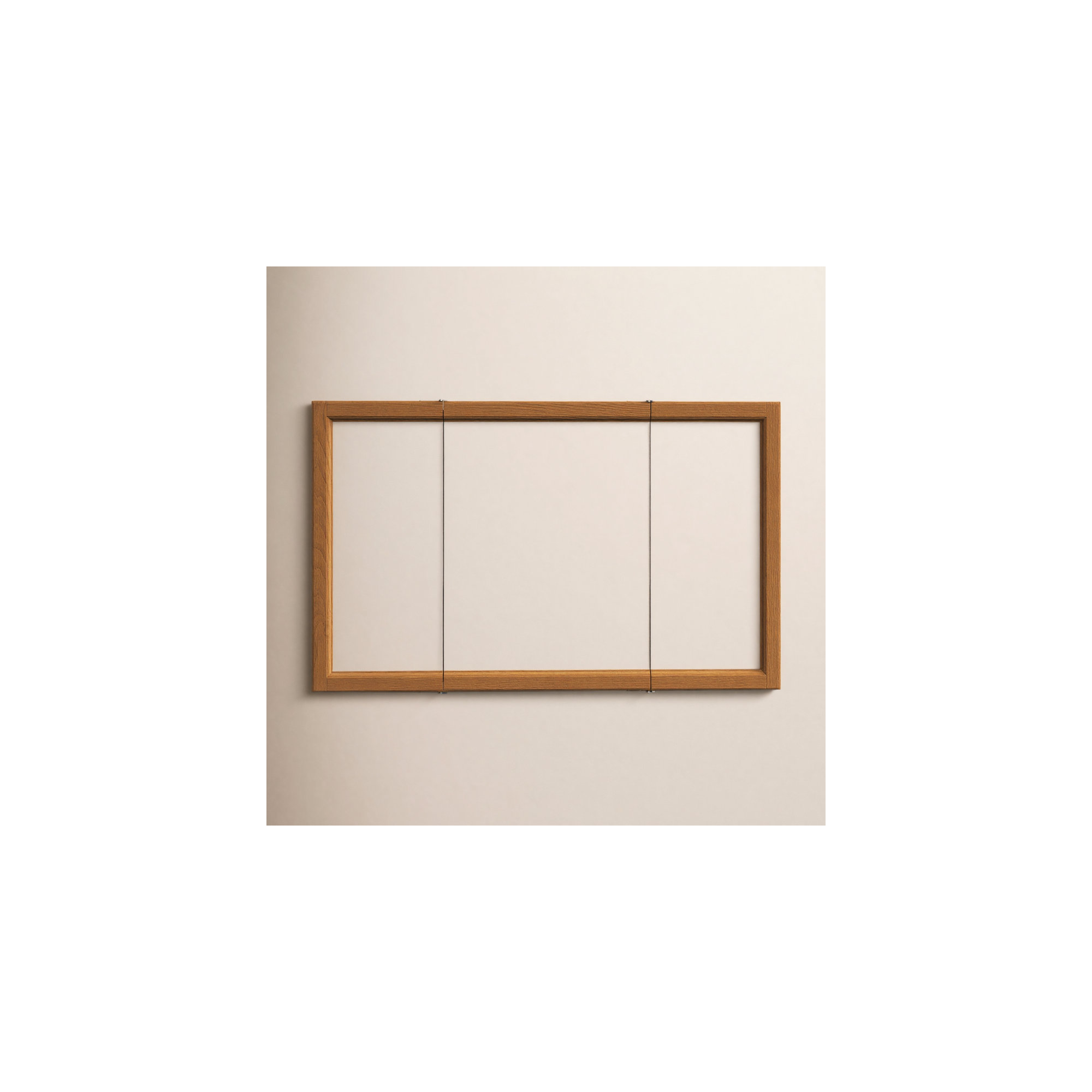 Bathroom Medicine Cabinet, Wall Mounted, Mirror, 30" H x 48" W x 5" D, Nutmeg Oak