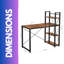 120cm W Rectangle Computer Desk With 3 Shelves