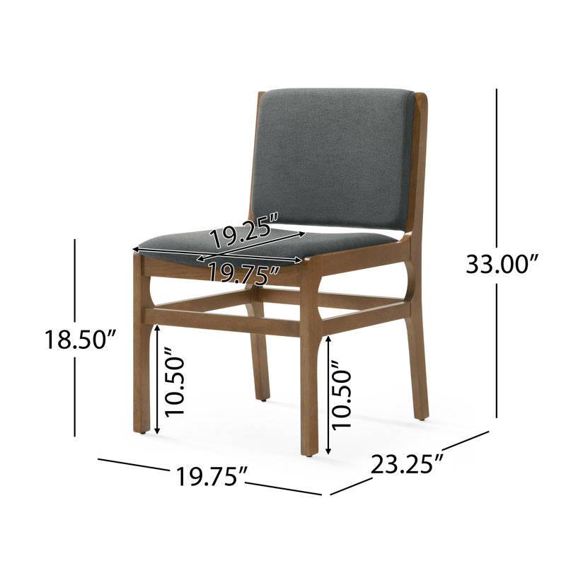 Chaises d'appoint Alagie, Blé, Ensemble de 6, Noyer