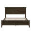 Structure de lit plateforme moderne en bois massif avec lattes robustes, style Mid-Century, sans sommier tapissier requis-567552873-567552866
