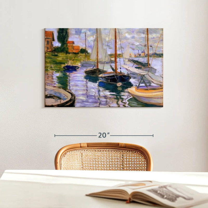 Mehar voiliers sur la seine, H 16 po x l 24 po