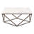 Coffee Table White & Antique Bronze