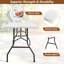 Table portative blanche pliable de 8 pi 8 pi, intérieur et extérieur pour les fêtes-123497473-123497474