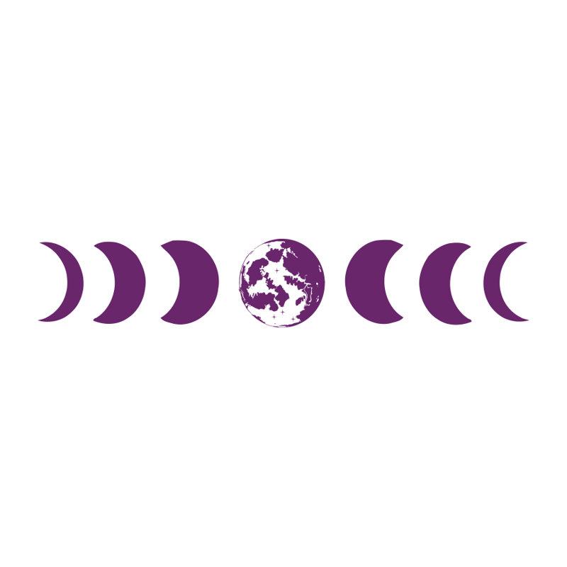 Décalcomanie murale phases de lune, Violet