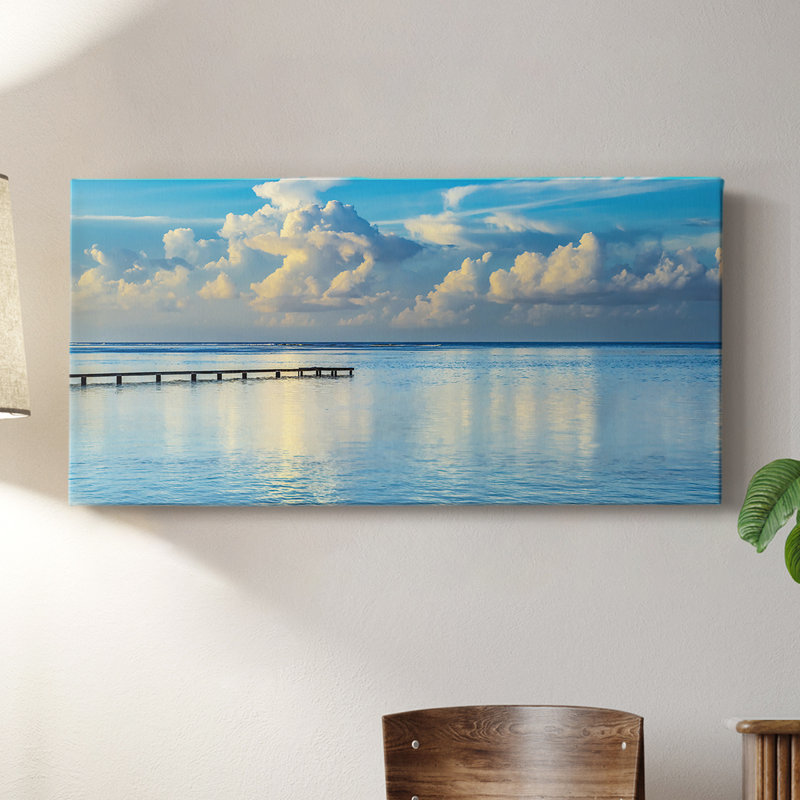 Sunrise Dock - Toile tendue avec châssis - Prêt à accrocher