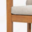 Tabouret d'extérieur en bois de teck avec coussin beige, ensemble de 2-2059313447