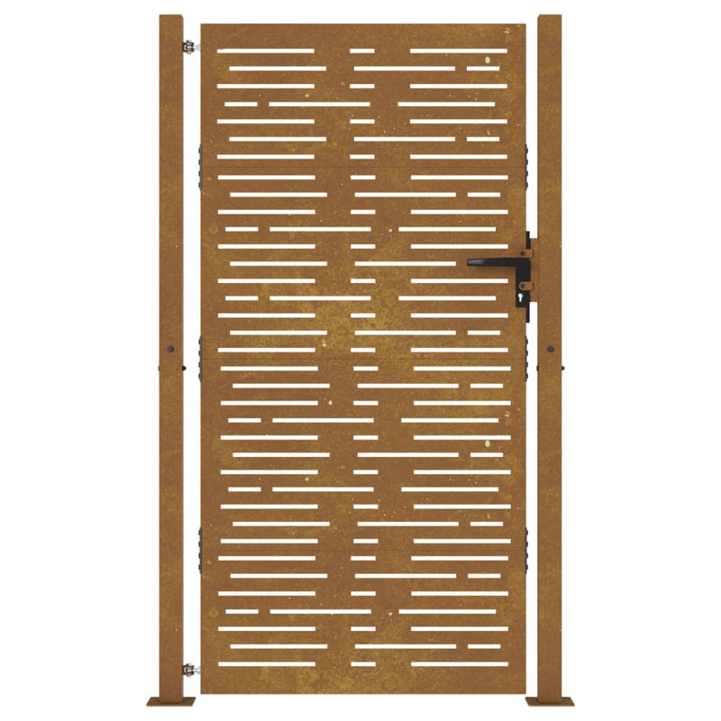 Ameliyah Garden Gate, 205cm H x 105cm W x 16cm D, Rusty