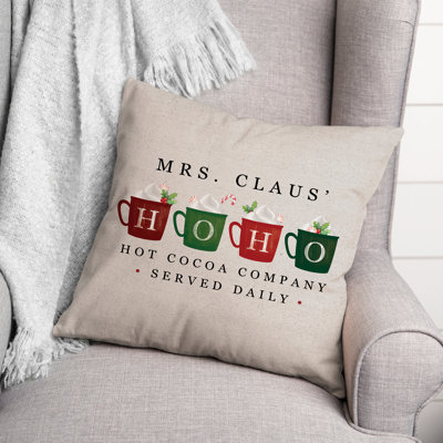 Coussin décoratif à motif de cacao Mme Claus Hoho