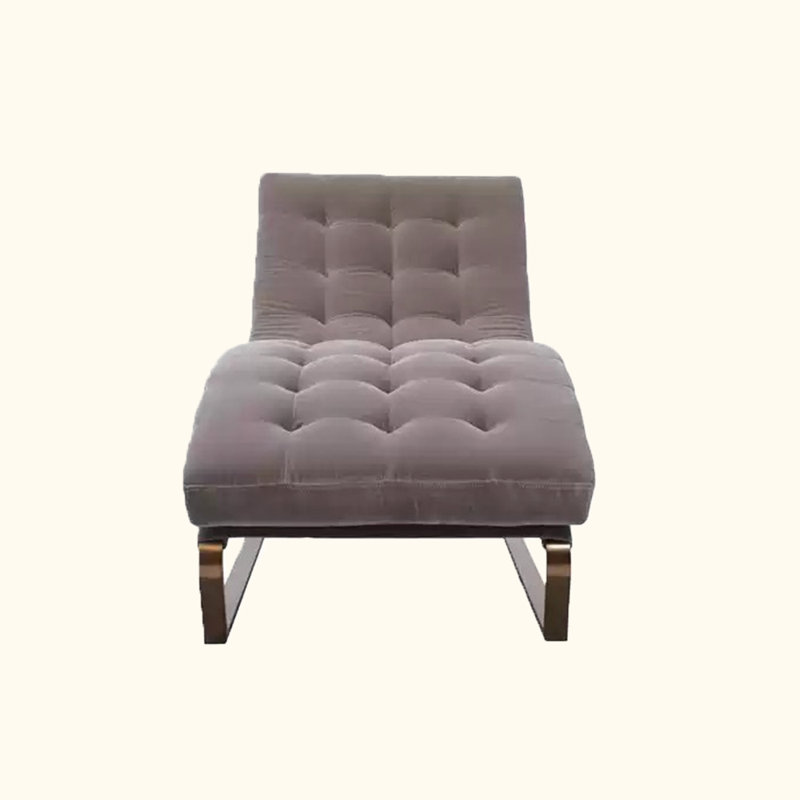 Méridiennes de salon en lin et coton, Taupe