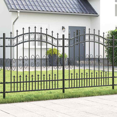 Vidaxl Garden Fence Powder-Coated Steel