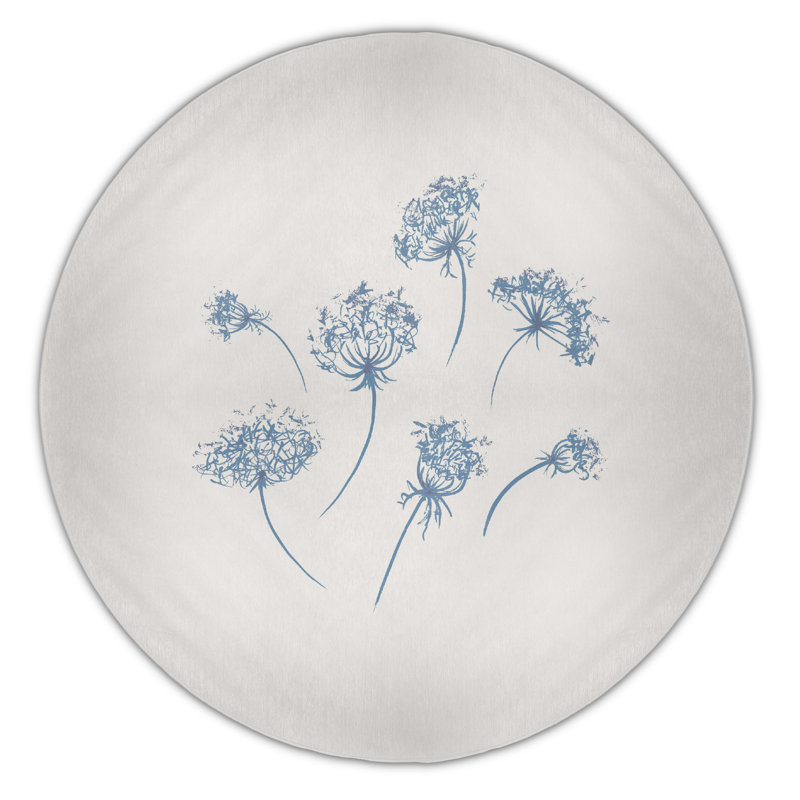Alvordton Chenille Indoor Rug, Round 5'