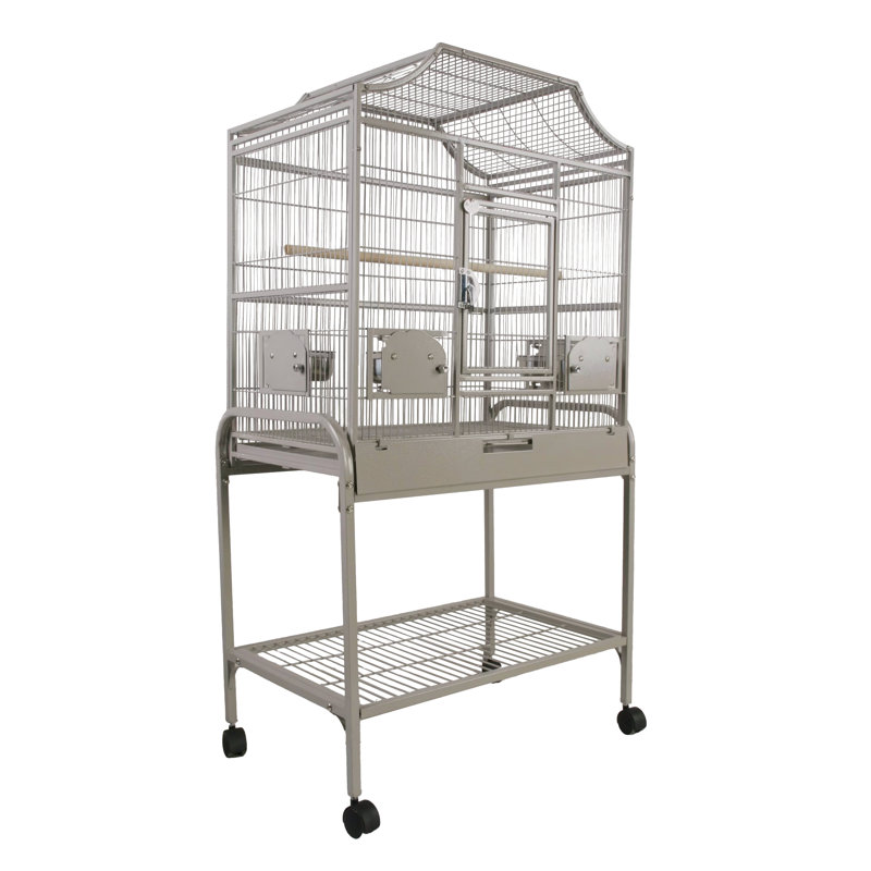 Grande cage à oiseaux victorienne Platinum, Platine, H 61 po x l 32 po x P 21 po