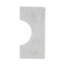 Sculpture en marbre romaine en forme de «C» - 10 x 2 x 5 po - Blanc