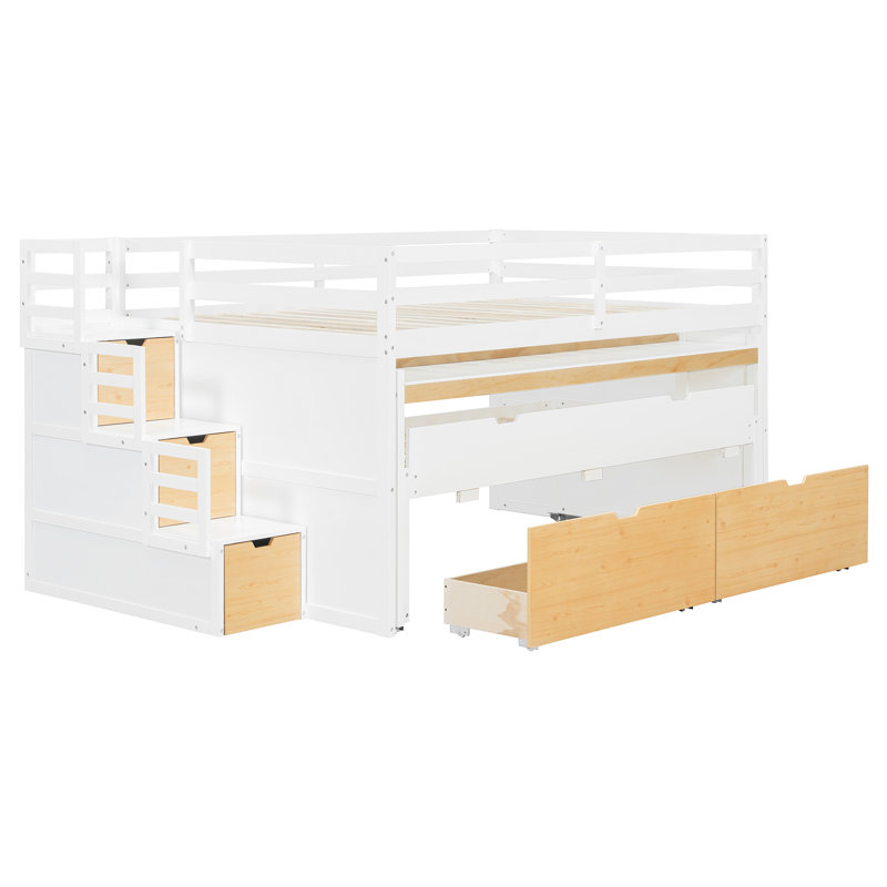 Lits multifonctionnels avec rangement, loft moderne en bois aggloméré pour petites pièces