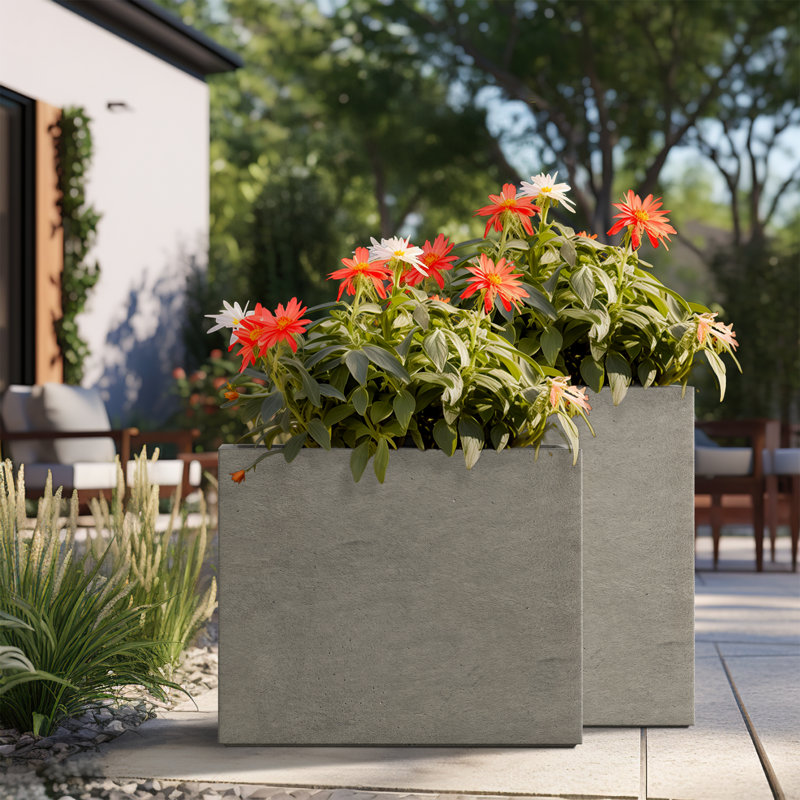Monoceros Handmade Planter Box, Pale Yellow