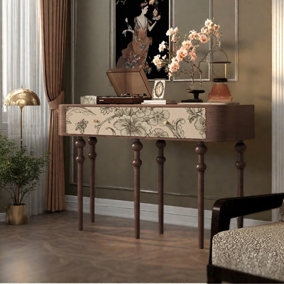 Table d'entrée moderne en bois avec tiroirs