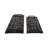 Dubach 18 and 22" Pratt Black Resin Rectangle Trays, 2"H, Abstract Pattern, Set of 2 - 22" x 10" x 2"